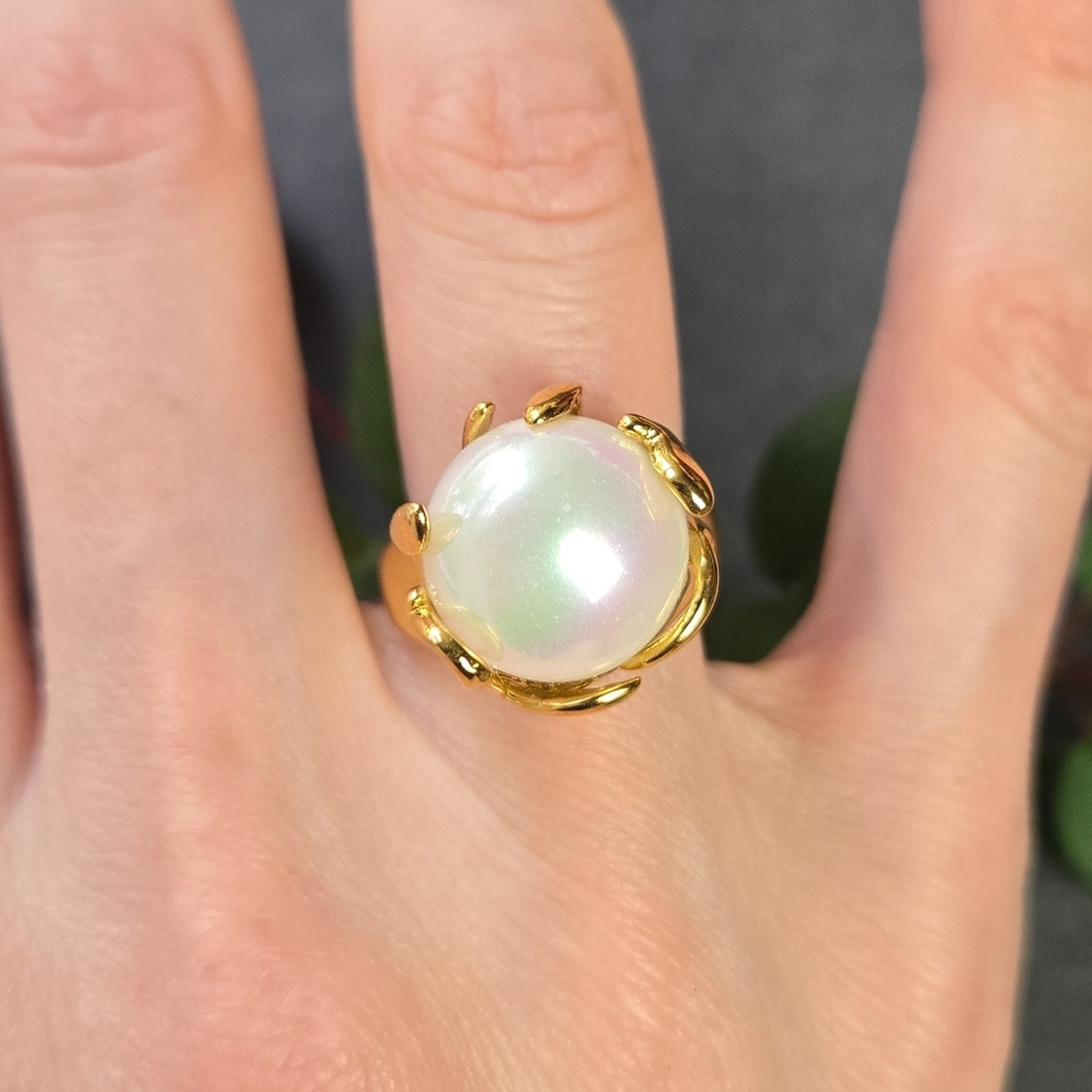 🦋LAST🦋 NWT Tramps+Thieves Adrift 14k Gold Fill Pearl Ring